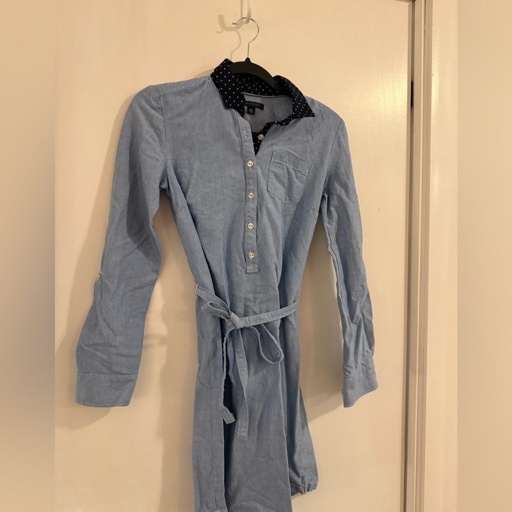 Tommy Hilfiger Blue Button-up Longsleeve Dress